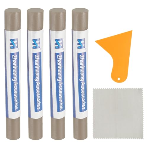 uxcell 4Pcs Wood Filler Sticks,Wood Repair Kit,Champagne - color: Champagne