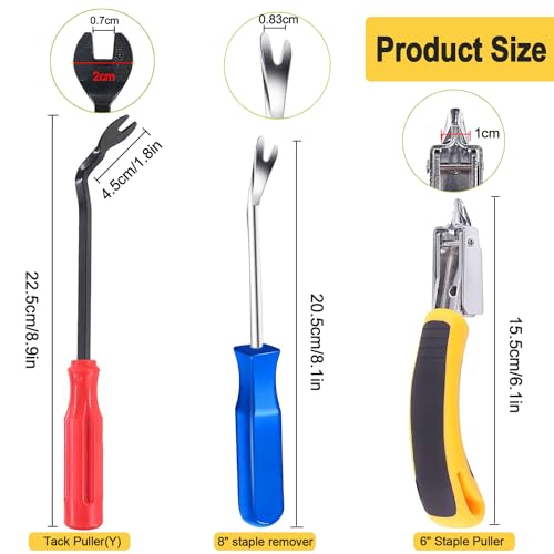 3Pcs Staple Remover Heavy Duty Upholstery Staple Puller Tool