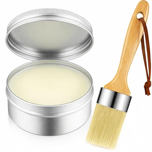 BBTO Chalk Wax for Furniture with Brush, Sealer, Sealer,7 Ounces,Clear - color: Clear, size: 7 Ounce (Pack of 1)