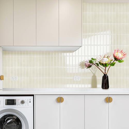 STICKGOO 10-Sheet Peel and Stick Backsplash Tile(Thicker Design) - color: Beige