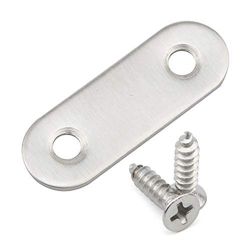 1.85 inch Stainless Steel Flat Mending Repair Plate, 20 Pack - size: 1.85inch