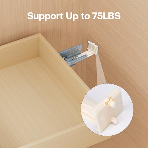 Undermount Drawer Slide Rear Mounting Bracket Socket, Plastic Drawer Track Back Plate Replacement for Face Frame Cabinets & Kitchen Drawers (5Pairs, 10PCS) - color: Creamy white, size: 10