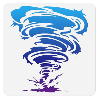Tornado Wall Stencil for Painting 11.8" x 11.8" Reusable Plastic - style: Tornado