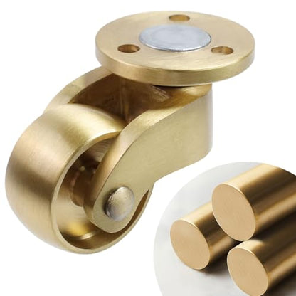 Semetall 1-Inch Solid Brass Swivel Caster for All Floor Mat Set of 4 - style: A-163