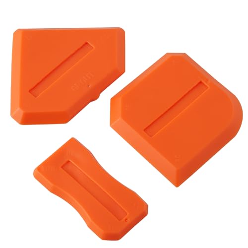 ZZRANYE Orange Caulking Tool Kit 3PCS, Silicone Finishing Tool Set with Multi-Edges for Sealing Grout, Caulk Smoothing & DIY Crafts, Reusable Caulk Remover Tools Sealant Finishing Grout Scraper