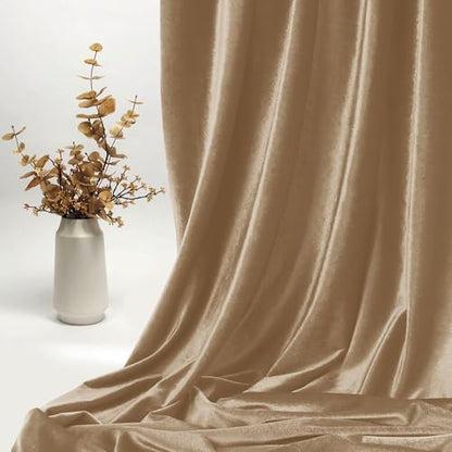 KKJIAF 2 Yard Taupe Stretch Velvet Fabric 60" Wide for DIY Crafts - color: Taupe, size: 2 Yard