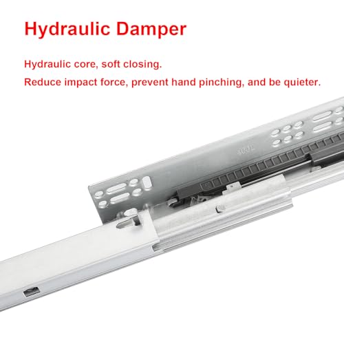 6 Pair of 20 Inch Undermount Soft Close Drawer Slides - size: 20 Inch