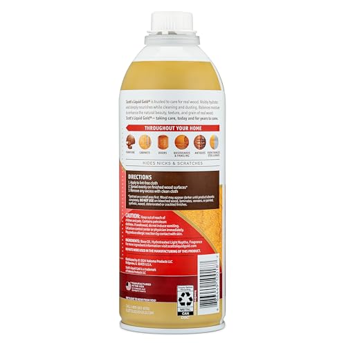 Scott's Liquid Gold Pourable Wood Cleaner and Polish (Non-Aerosol), 14 oz, Six Pack