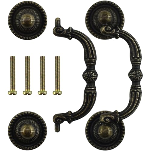 BDS-HOME 2pack 3" Bronze Vintage Pulls Handles