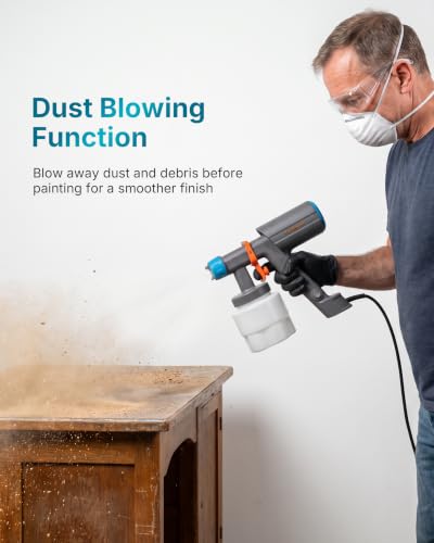 Tilswall Handheld Paint Sprayer Dreamer600 HVLP Spray Gun for Painting Blue - color: Blue