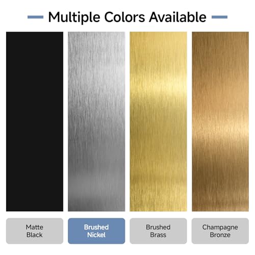 Estmoon 30 Pack 5 Inch Brushed Nickel Cabinet Pulls - Silver Cabinet Handles Modern Square Kitchen Handles for Dresser Drawers Cabinets Hardware, 5" Hole Centers(128 mm) - color: Brushed Nickel