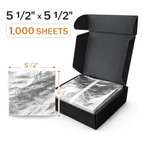 LiME LiNE Spinnable Leaf Sheets – Automotive Grade for Custom Paint (Silver- 1000 Sheets) - color: Silver-1000