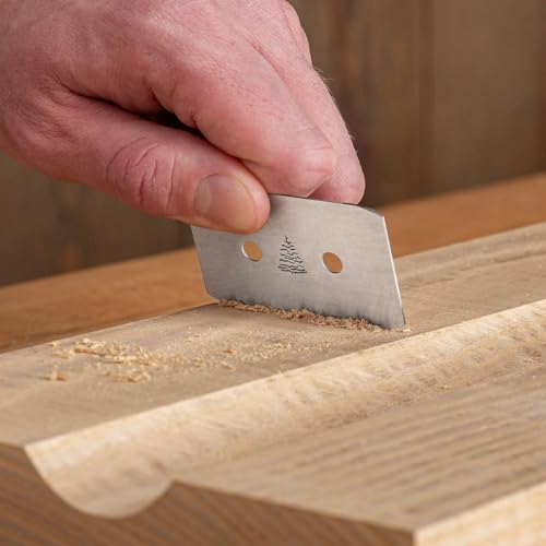 Blue Spruce Toolworks Midi Card Scraper Set, Shape And Smooth Tight Curves And Small Parts, Compact Woodworking Scrapers, USA Made