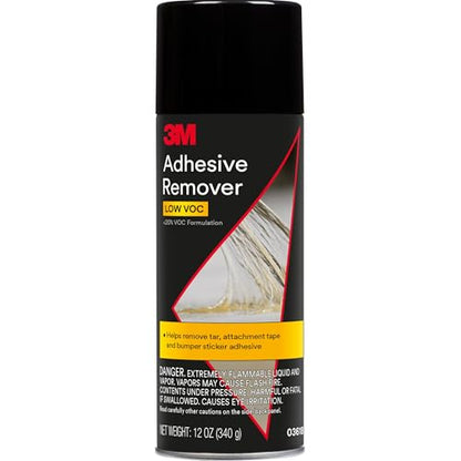 3M Adhesive Remover, 12 oz., Quickly Remove Adhesive, Attachment Tape, Tar, Wax & Adhesive Residue, Low VOC <20%, No Residue Left Behind, Easy-to-Use Formula, Also Works on Glass & Vinyl (03618VOC20) - size: 1 Count (Pack of 1)