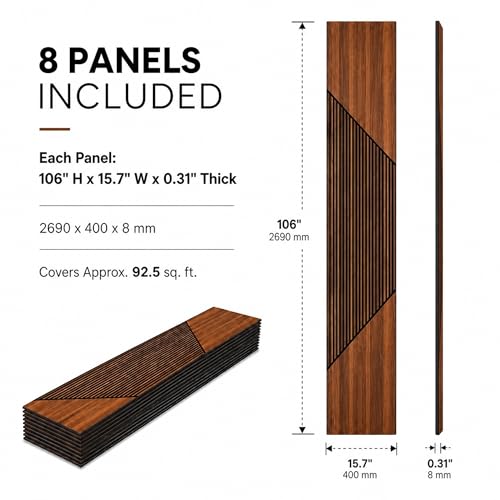 Wood Wall Panels for Interior Decor, Peel and Stick 3D WPC Panels