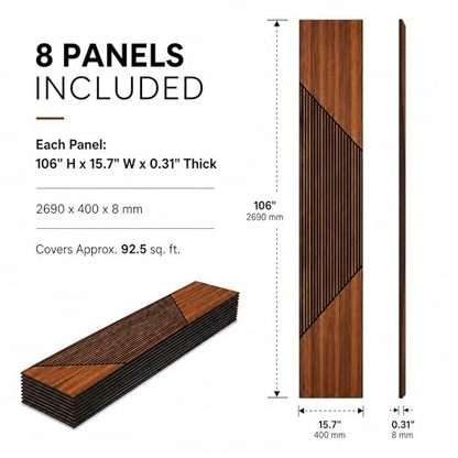 Wood Wall Panels for Interior Decor, Peel and Stick 3D WPC Panels