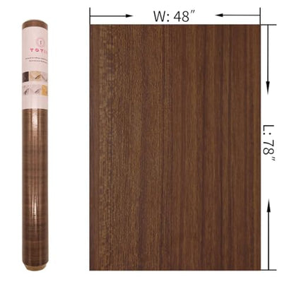 48x78inch Extra Wide Brown Wood Grain Wallpaper Peel and Stick Thick Matte Light Walnut Textured Contact Paper Waterproof Self Adhesive Furniture Stickers DIY Wall Sticker Brown Wood Grain Vinyl Wrap - color: Warm Brown, size: 48" x 78"
