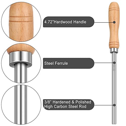 Therwen Card Scraper Burnishing Tool Cabinet Scraper Woodworking, Silver - color: Silver