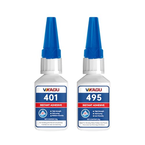 401 & 495 Super Bonder Instant Adhesive 20g Suitable for Plastic Wood Metal Rubber 2 Pack - size: 401 & 495, style: 2 Pack
