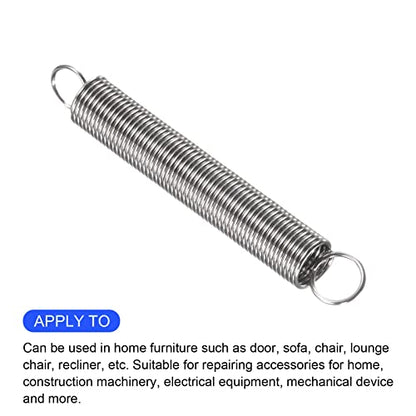 METALLIXITY Extension Spring (0.8x8x70mm/0.04"x0.32"x2.76") 5Pcs, 304 Stainless Steel Tension Spring Wire - for Home Repair Construction Machinery - size: 0.04"x0.32"x2.76"