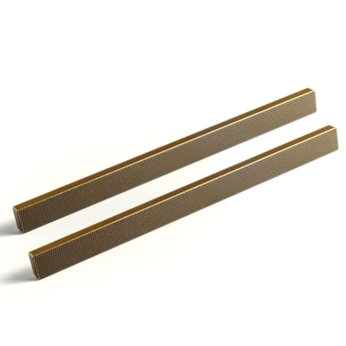 Goo-Ki 6 Pack 10 Inch Antique Brass Knurled Cabinet Pulls - Vintage Bar Handles - Textured Grip for Drawer, Dressers, Furniture Hardware - color: Antique Brass, size: 10 Inch Center to Center
