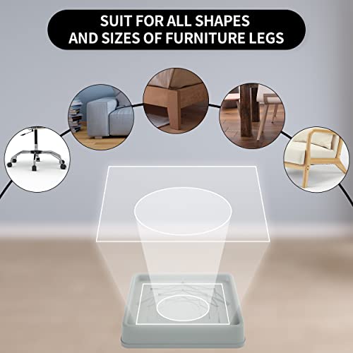 Yelanon Non Slip Furniture Pads for Hardwood Floors - 8 Pcs 3" - color: 8pcs3"square Gray Star