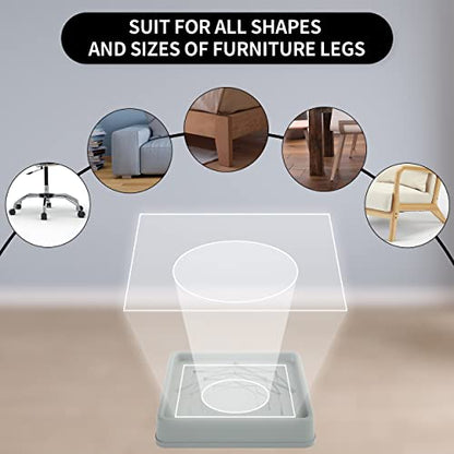 Yelanon Non Slip Furniture Pads for Hardwood Floors - 8 Pcs 3" - color: 8pcs3"square Gray Star