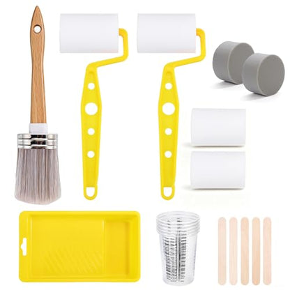 20PCS Paint Brush & Roller Set Furniture Painting Supplies All in One Paint