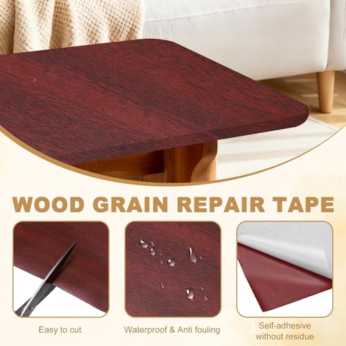 HARFINGTON Wood Grain Repair Tape 2" x16ft Self-Adhesive Repair Patch - color: Walnut, size: 2" x 16ft