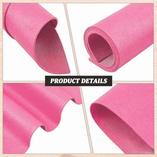 23x13 Inch PU Leather Fabric Sheets 1.5mm Thick Synthetic Square Leather Pieces Tooling for Arts Crafts Tooling Belt Sewing Wallet Earring Engraving DIY Hobby Upholstery Pink - color: Hot Pink