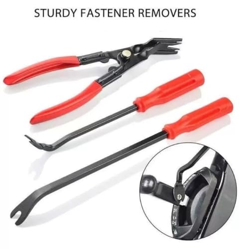 3 Pcs Auto Clip Pliers Set and Fastener Remover,Car Trim Rivet Removal Pry Tool Repair Kit with Storage Bag- Automotive Interior Repair Kit for Dashboard Panels.