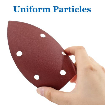 25 Pcs Mouse Detail Sander Sandpaper, 180 Grit, 5 Hole - size: 180 Grit - 25 Pcs