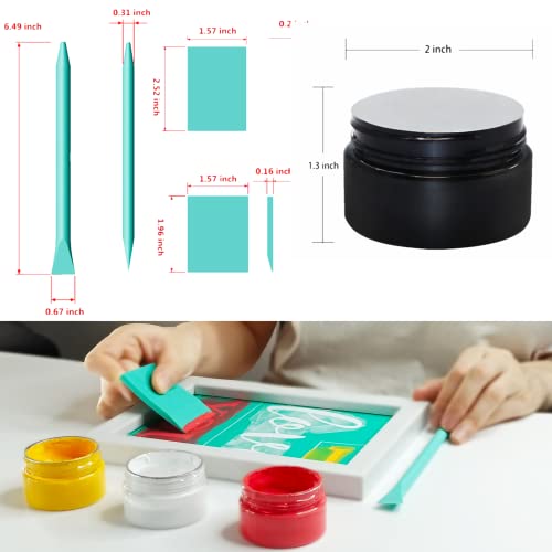 JAJADO Chalk Paste Paint for Christmas Stencils Set 20 Pcs, Winter Silk Screen Reusable Adhesive Print Xmas Mesh Transfers for Craft on Wood DIY T-Shirt Gift Card - color: Christmas Paint Set