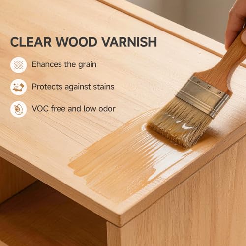 Water Based Polyurethane Acrylic Sealer, 32 OZ Gloss Wood Varnish - color: Gloss, size: 32 oz