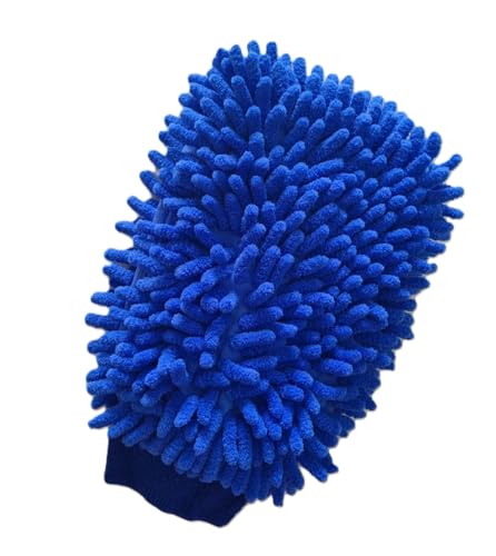 House Cleaning and Car Washing Gloves, Home Dusting Microfiber Mitts, Wash Clean Polish Faster (2-Pack, Pink/Blue) - color: Pink/Blue