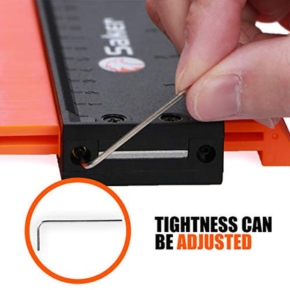 Saker Contour Gauge Duplication 10inch + 5 inch and Saker 4-in-1 Drilling Positioning Ruler