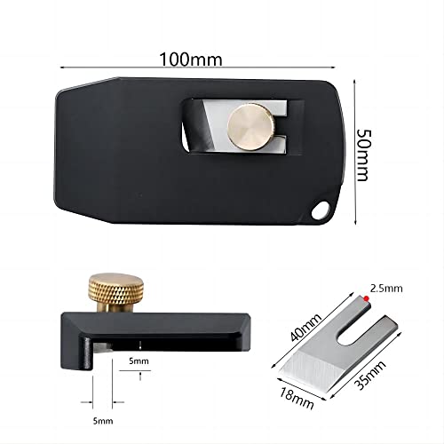 Woodworking Edge Trimmer,Hand Planer Edge Bander with High Speed Steel Blade,Edge Banding Cutter for PVC ABS Melamine Veneer,MG-027Bk