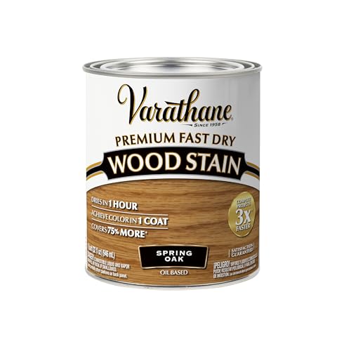 Varathane Premium Fast Dry Spring Oak Wood Stain - color: Spring Oak, size: 1 Quart (Pack of 1)