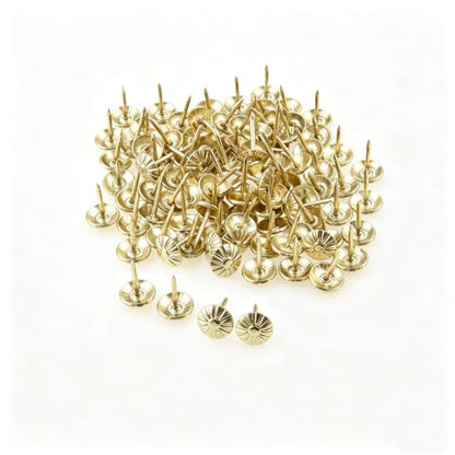 dophee 200Pcs Decorative Upholstery Tacks Nails 7/16 Inch Nails, Gold - color: Gold