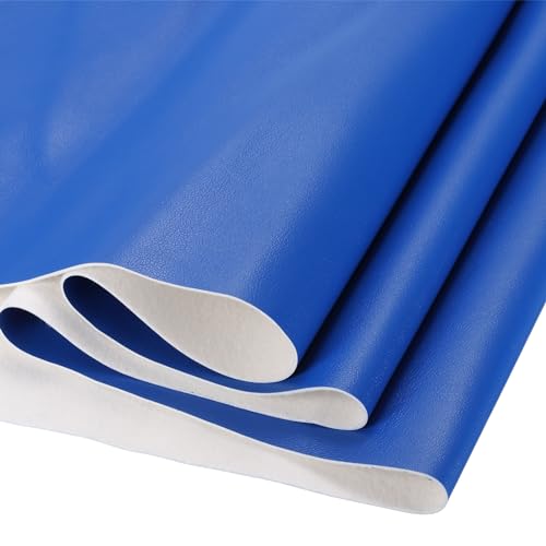 DMiotech 1 Pack 14 Inch x 53 Inch Faux Leather Sheet Furniture Cover Napa Skin Blue PU Leather Roll for Handmade DIY Craft Projects - color: Blue
