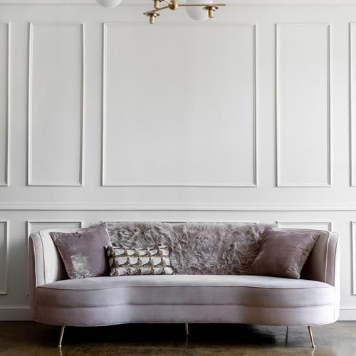 Coengwui Peel and Stick Wall Molding, Chair Rail Wainscoting Panel, Finish Trim for Home Decoration (Paintable White, 9.8ft x 2.4in) - size: 9.8ft x 2.4in