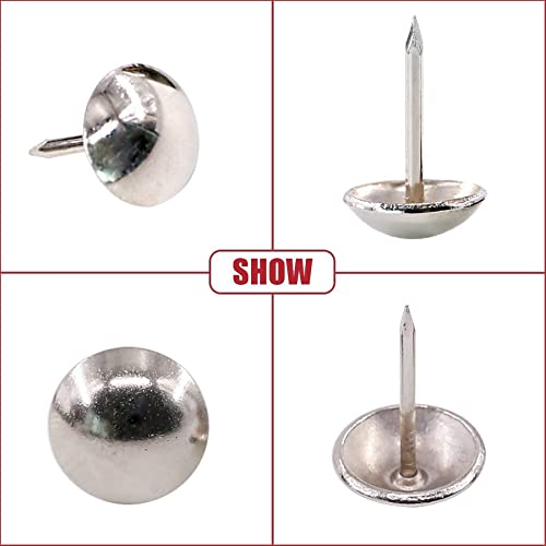 25mm Antique Silver Upholstery Tacks, 1" Furniture Nails Pins 30Pcs - color: Silver, size: 1''(25mm)