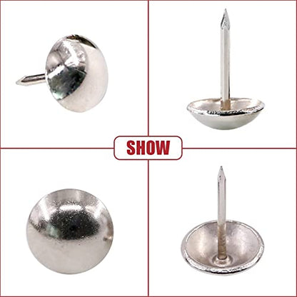 25mm Antique Silver Upholstery Tacks, 1" Furniture Nails Pins 30Pcs - color: Silver, size: 1''(25mm)
