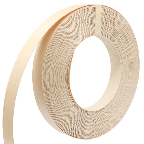 Biaungdo Birch Edge Banding 3/4 Inch x 50ft Iron-On Veneer for Cabinet