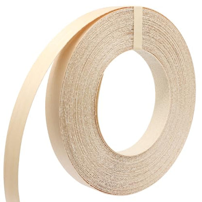Biaungdo Birch Edge Banding 3/4 Inch x 50ft Iron-On Veneer for Cabinet