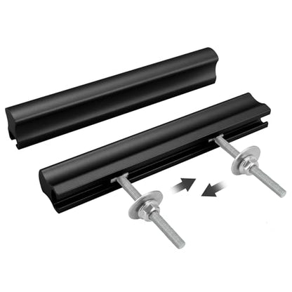 Peaha 10 Pack Adjustable Black Cabinet Drawer Pulls Overall Length 4" - color: Black, size: 1"-4"(25mm-102mm)