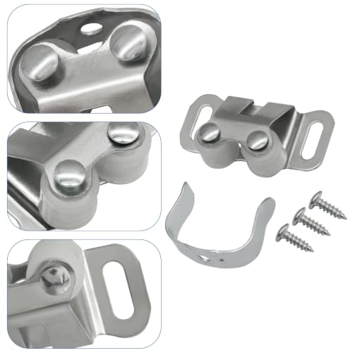 20 Pcs Cabinet Catch Heavy Duty Iron Steel Double Post