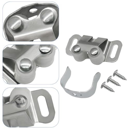 20 Pcs Cabinet Catch Heavy Duty Iron Steel Double Post