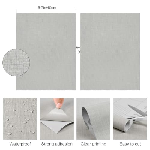 Yun-aeon Beige Grasscloth Peel and Stick Wallpaper Texture Contact Paper - color: Beige, size: 15.7" x 200"
