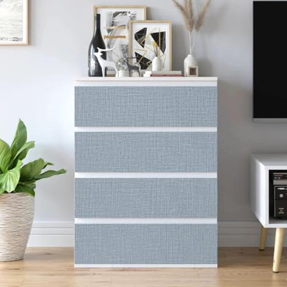 wishFIRE Grasscloth Peel and Stick Wallpaper 15.7"X120" Blue Contact Paper Texture Thick Vinyl Wall Paper Waterproof for Bedroom Living Room Cabinets Counter Top Liners - color: Blue, size: 15.7" x 120"